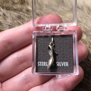 Vintage sterling silver high heel shoe charm/pendant